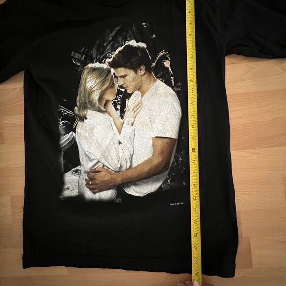 Rare Vintage 90s Buffy the Vampire Slayer T-Shirt Buffy/Angel Blue Grape NOS - Picture 6 of 9
